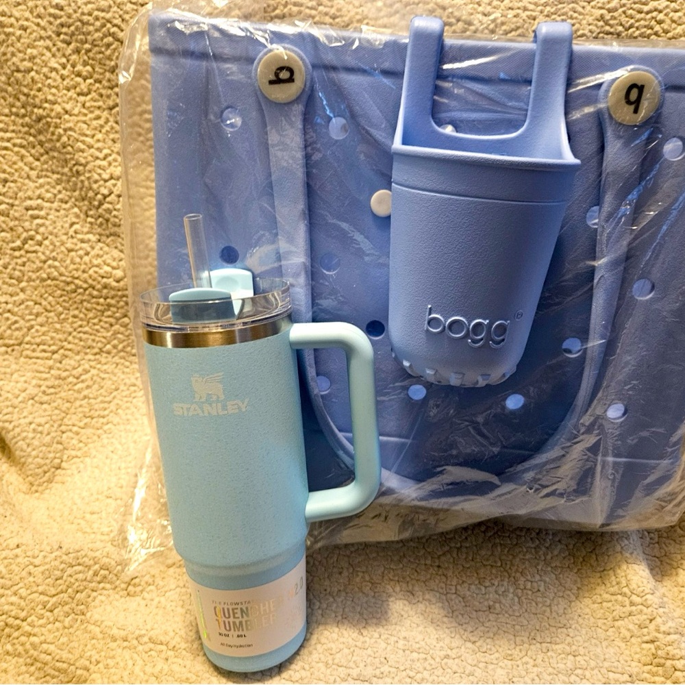 Stanley Light Blue Tumbler with Bogg Bag